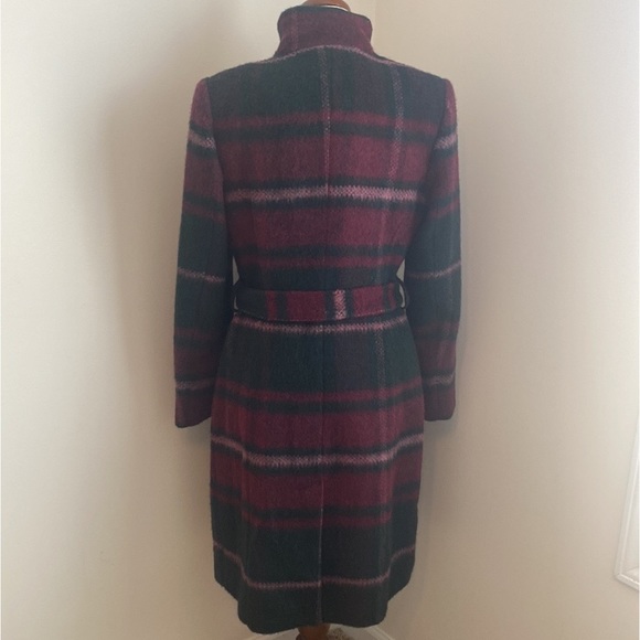 Ted Baker Skaalet Check Long Wrap Coat Size 3 US 8 - Picture 5 of 14
